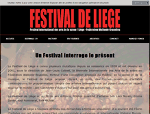 Tablet Screenshot of festivaldeliege.be